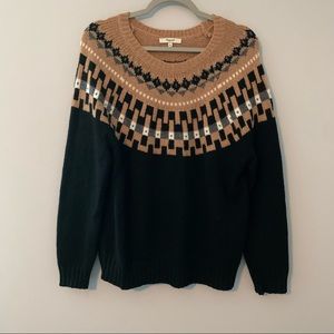 Madewell Fair Isle Keaton Pullover Sweater, L